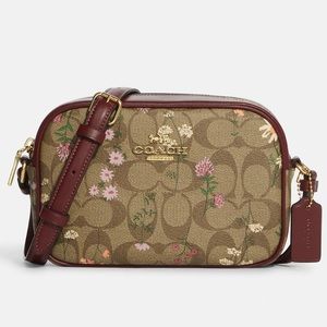 Coach Mini Jamie Camera Bag In Signature Canvas With Wildflower Print